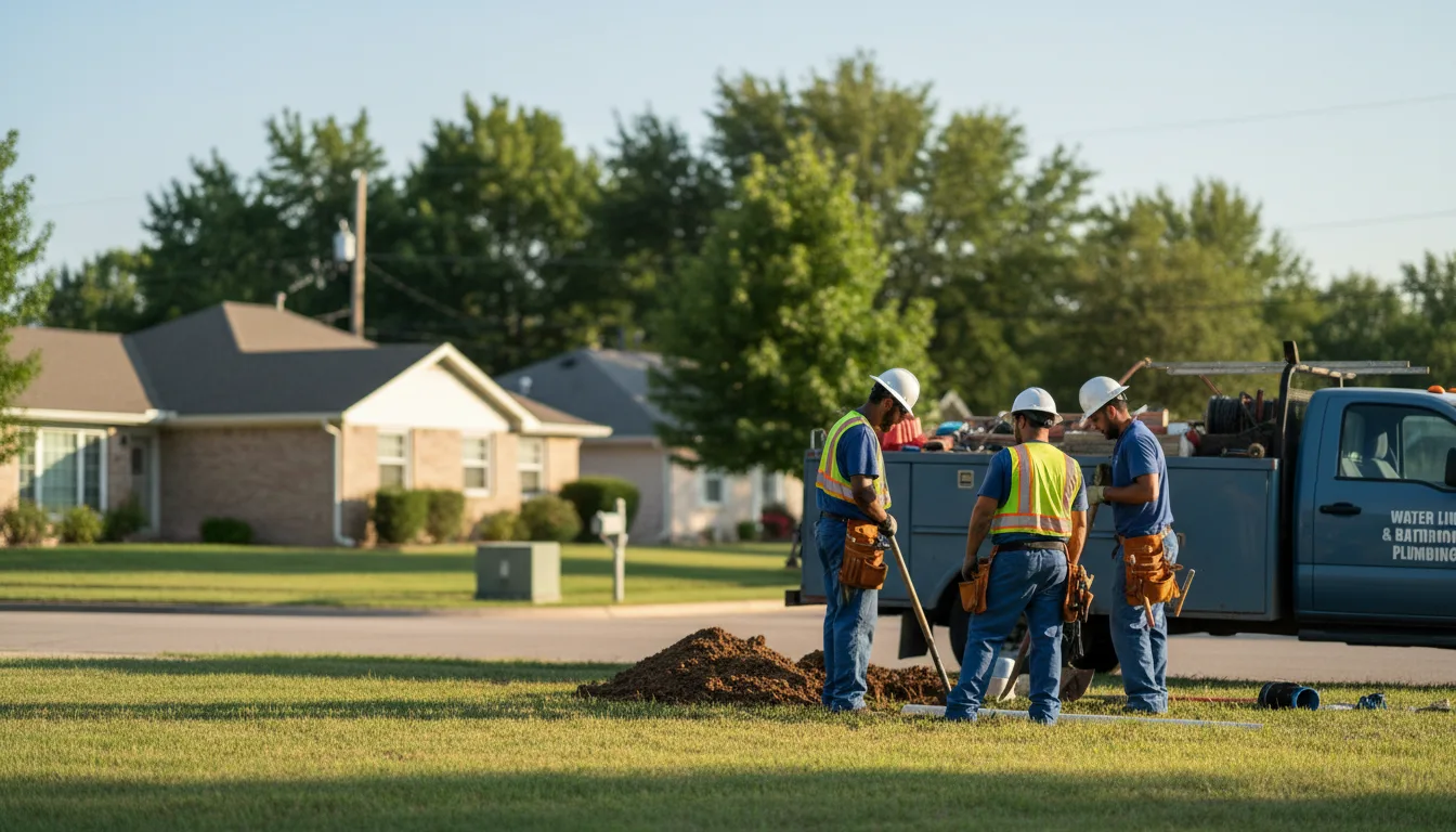 Residential water line and bathroom plumbing service in New Albany, MS